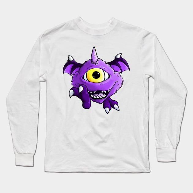 one eyed one horned flying purple people eater Long Sleeve T-Shirt by ThePieLord